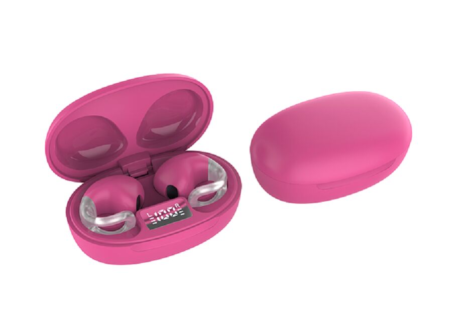 OWS 오픈 귀 무선 귀기,12mm 드라이버, 4H 플레이 타임, 블루트럼 5656T, 블랙/화이트/핑크/레드