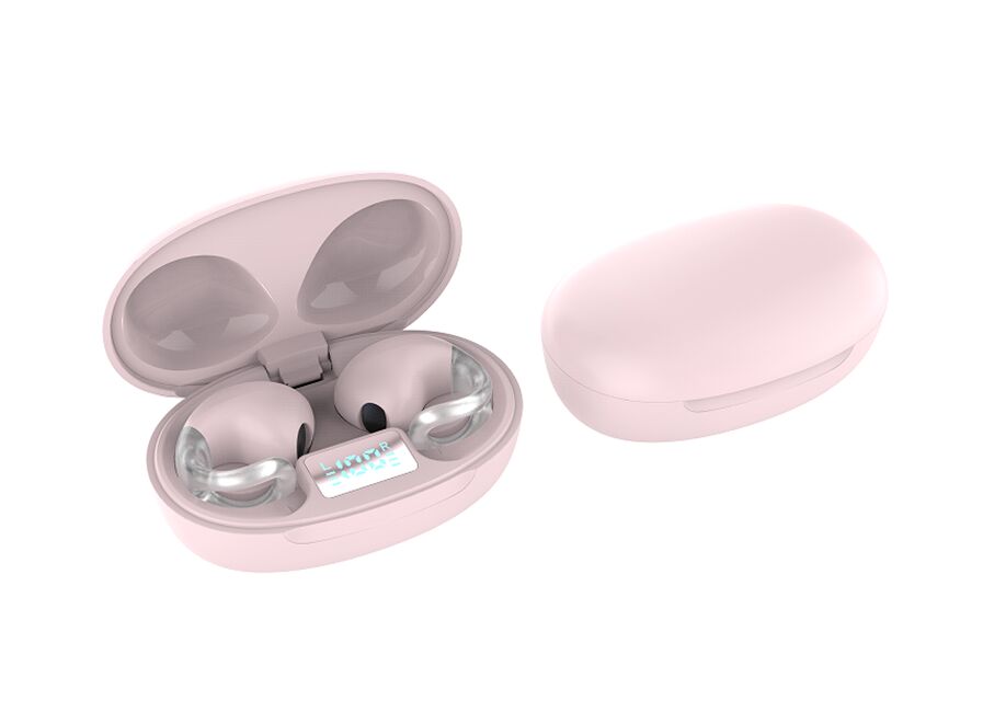 OWS 오픈 귀 무선 귀기,12mm 드라이버, 4H 플레이 타임, 블루트럼 5656T, 블랙/화이트/핑크/레드