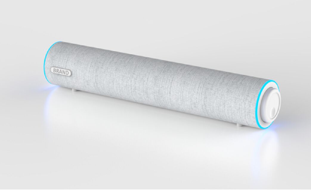 3W*2 데스크탑 사운드바, 듀얼 2인치 드라이버, 35Hz-16kHz, >36dB 분리도, USB 전원 (DC 5V), 플라스틱+패브릭 마감, 1.3m 케이블