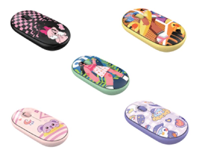 듀얼 모드 무선 마우스, 2.4G+BT, 1200DPI, 5가지 색상, AA 배터리