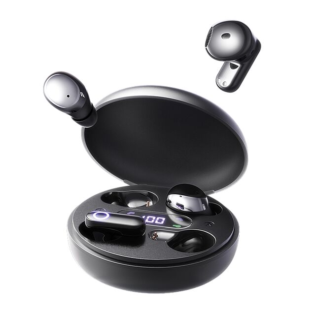 TWS 블루투스 6.0 귀기, 12mm 드라이버, 4.5h 플레이 타임, USB-C 충전 케이스