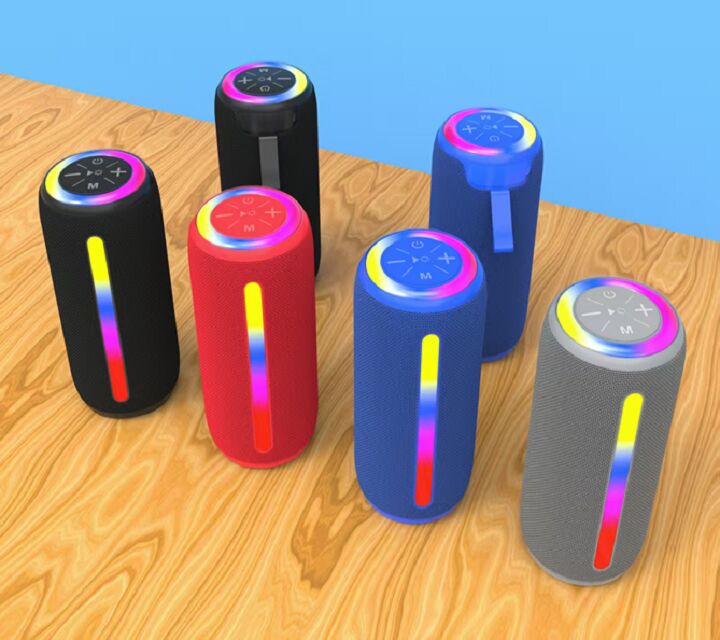 아웃도어 블루투스 스피커, 5W*2, 57mm 드라이버, 1200mAh, 멀티 플레이 (BT/AUX/TF/USB)
