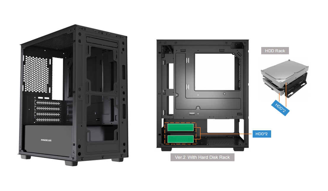 MATX 미드 타워 케이스, 템퍼드 글래스 사이드 패널, 240mm AIO & 300mm GPU 지원