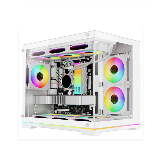 풀 타워 ATX 케이스 와/ 템퍼드 글래스, 360mm 라디에이터 & 5 슬롯 VGA 지원