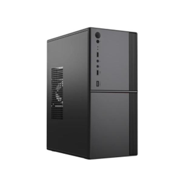 컴팩트 ATX 케이스 0.33mm SPCC, 전면 12cm 팬, 듀얼 USB+오디오, M-ATX 지원, 260*160*350mm