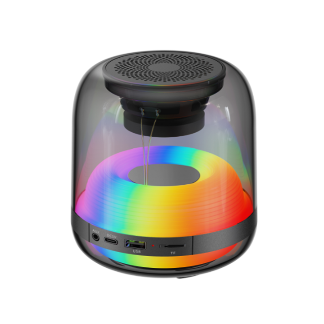 블루투스 5.4 휴대용 스피커 5W 풀 레인지 + RGB 라이트 TF/USB/AUX 쿼드 모드