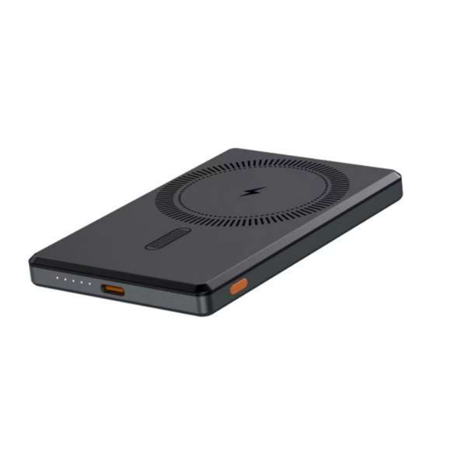 5000mAh 자기 무선 전원 은행, 20W 양방향 C 타입, A급 폴리머 9.5mm 초 얇은, 총금속
