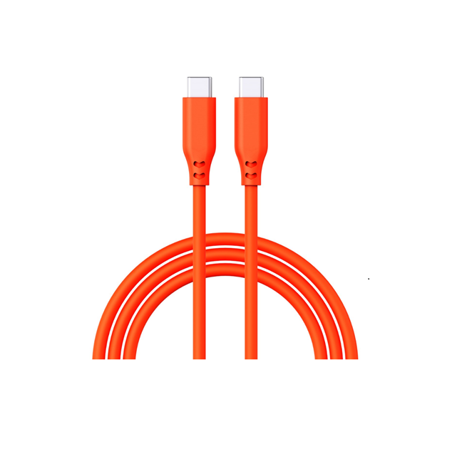 100W 실리콘 USB-C to C 고속 충전 케이블, 5A/20V PD3.0 + 480Mbps 데이터 동기화, 1m 소프트 터치 코드 (화이트/그레이/오렌지)