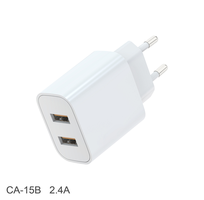 12W EU 플러그 5V 2.4A 전원 어댑터 컬러 박스, 하얀색