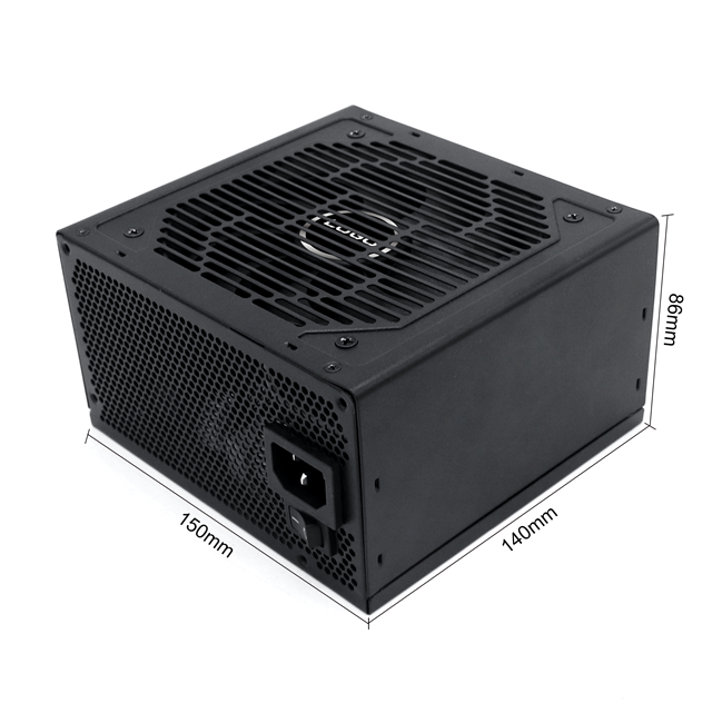 600W ATX 3.1 PSU PCIe 5.1 12V-2x6 Native Cable 80Plus Bronze Capxon Samxon Black Flat Bulk Pack