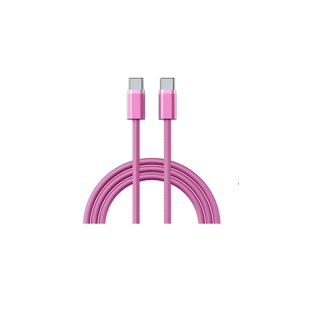 USB2.0 Premium Metallic 60W Fast Charging Cable, Type C Male to Type C Male, 1M PVC Cord, 3A PD Charging & 480Mbps Data Sync