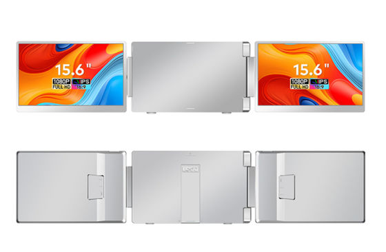 2 * 15.6 인치 풀뷰 FHD 노트북 모니터 16/9 측면 비율 1920 * 1080 IPS 고화질 해상도 C 3.1 인터페이스 HDR 지원 화면 플립